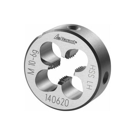 Garant M10X1.5 HSS Round Die, Left-Hand, Closed/Pre-Slit Form 140620 M10